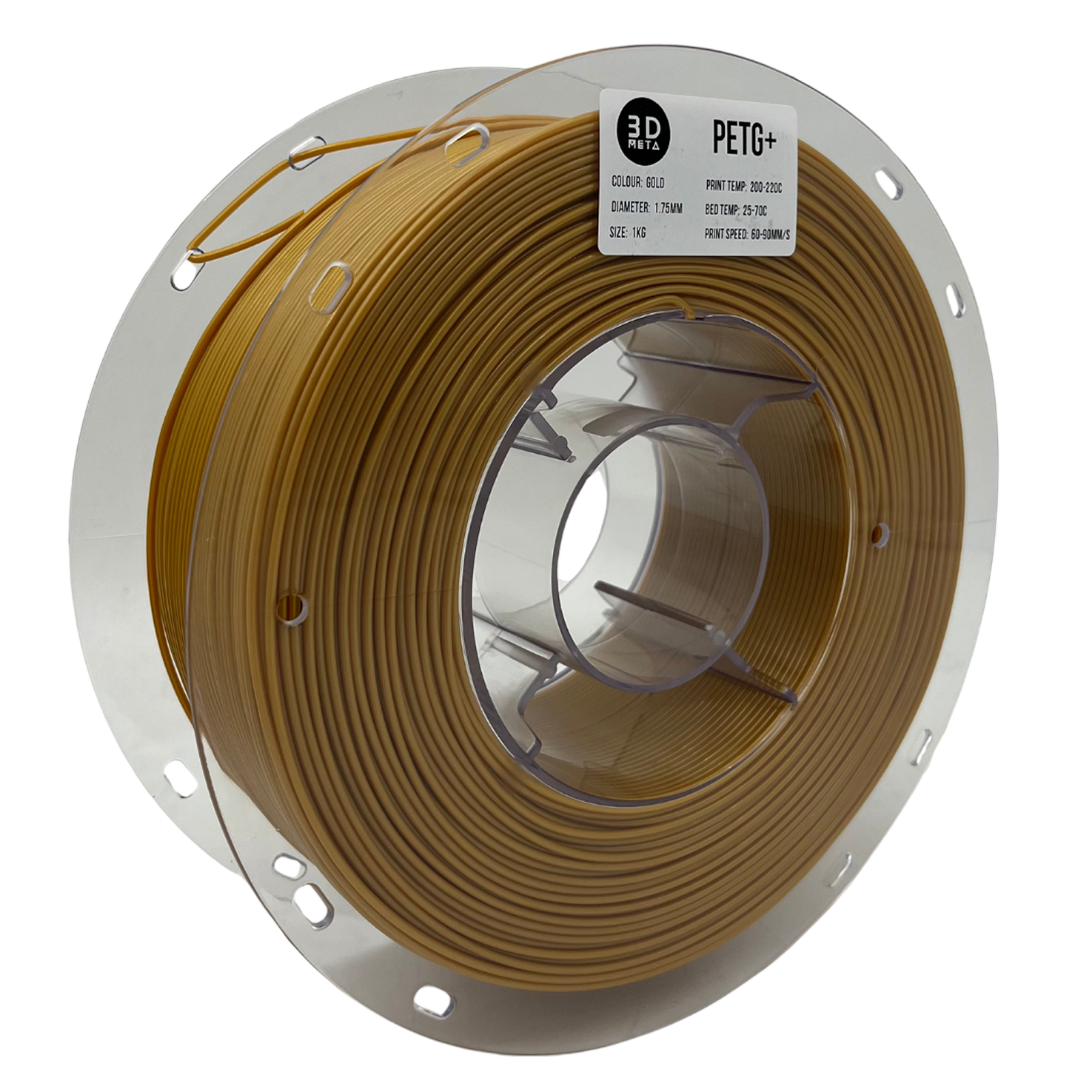 3D Meta PETG HS Gold 1KG Spool M-PETGHS-GOLD-1KGX1.75MM