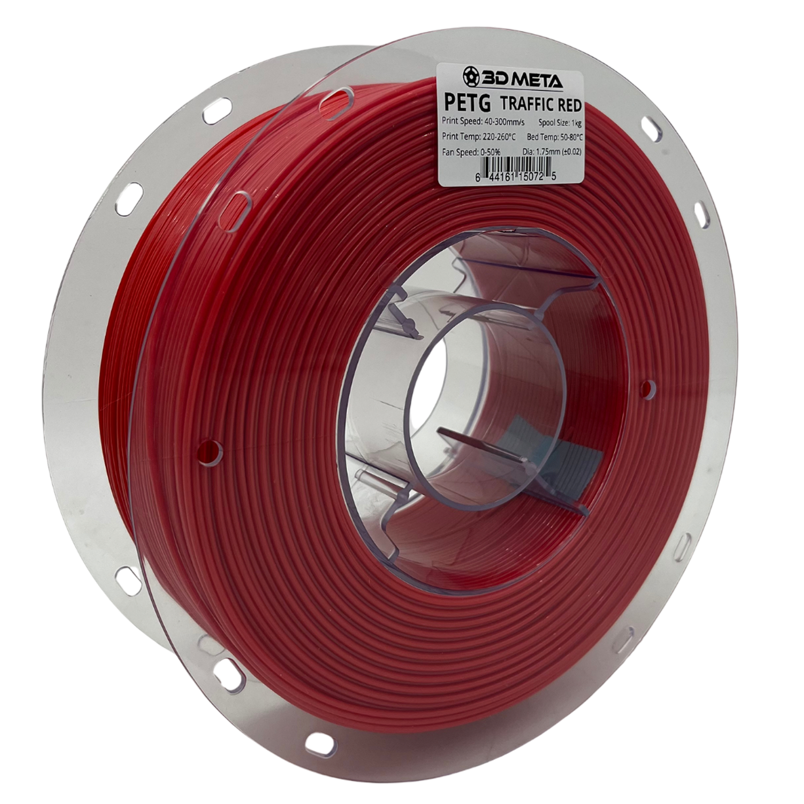 3D Meta PETG HS Traffic Red 1KG Spool M-PETGHS-TRRED-1KGX1.75MM