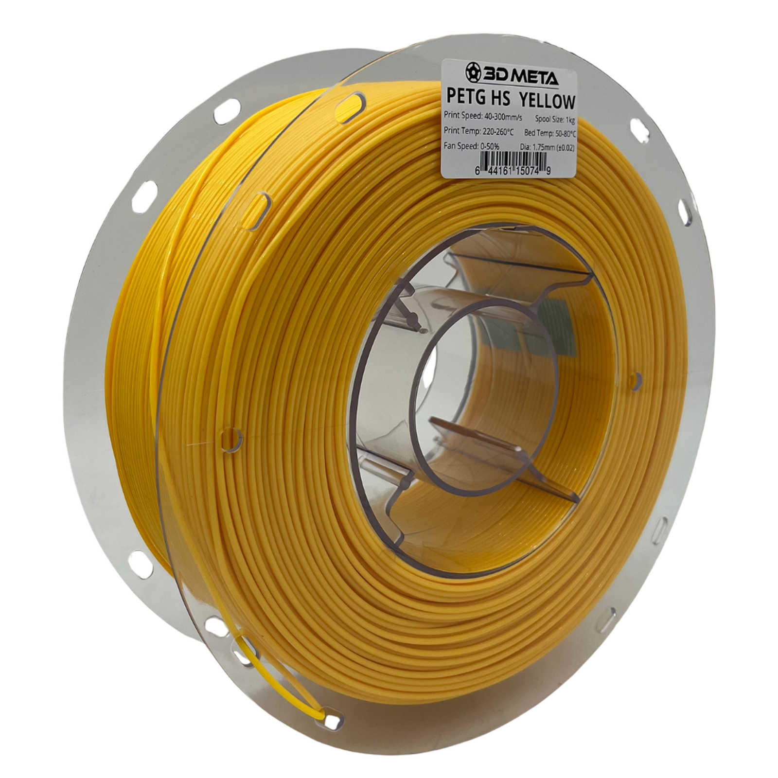 3D Meta PETG HS Yellow 1KG Spool M-PETGHS-YEL-1KGX1.75MM