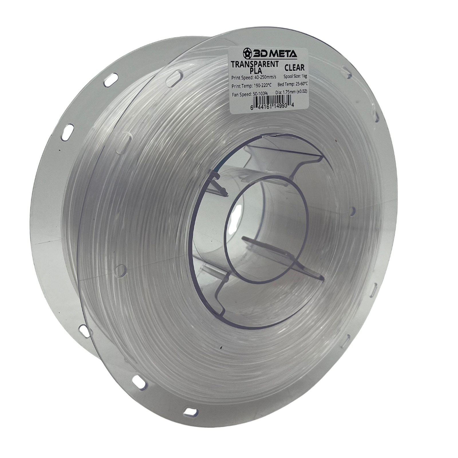3D Meta Transparent PLA Clear 1KG Spool M-PLA-CLEAR-1KGX1.75MM