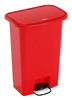 DETECTO Waste Mate Plastic Waste Receptacle, 18 Gallon, Red