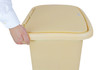 DETECTO Waste Mate Plastic Waste Receptacle, 8 Gallon, Beige