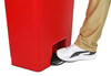 DETECTO Waste Mate Plastic Waste Receptacle, 8 Gallon, Red