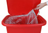 DETECTO Waste Mate Plastic Waste Receptacle, 8 Gallon, Red