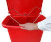 DETECTO Waste Mate Plastic Waste Receptacle, 8 Gallon, Red