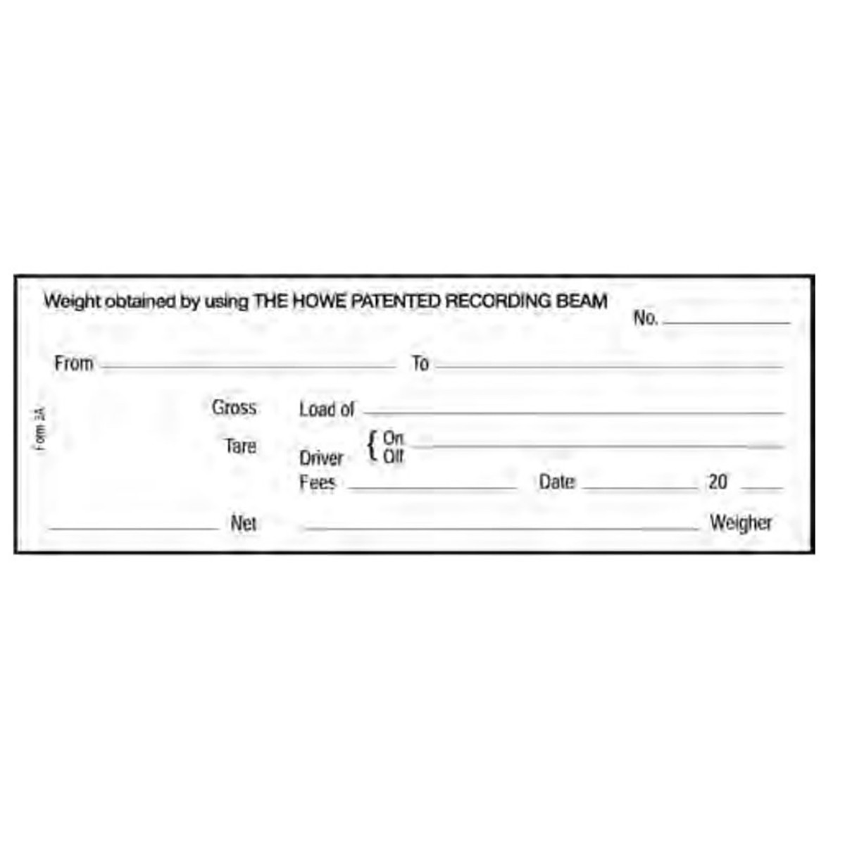 Rice Lake 20261, Truck Scale Tickets for Howe Mechanical Truck Scale Scale Warehouse and More