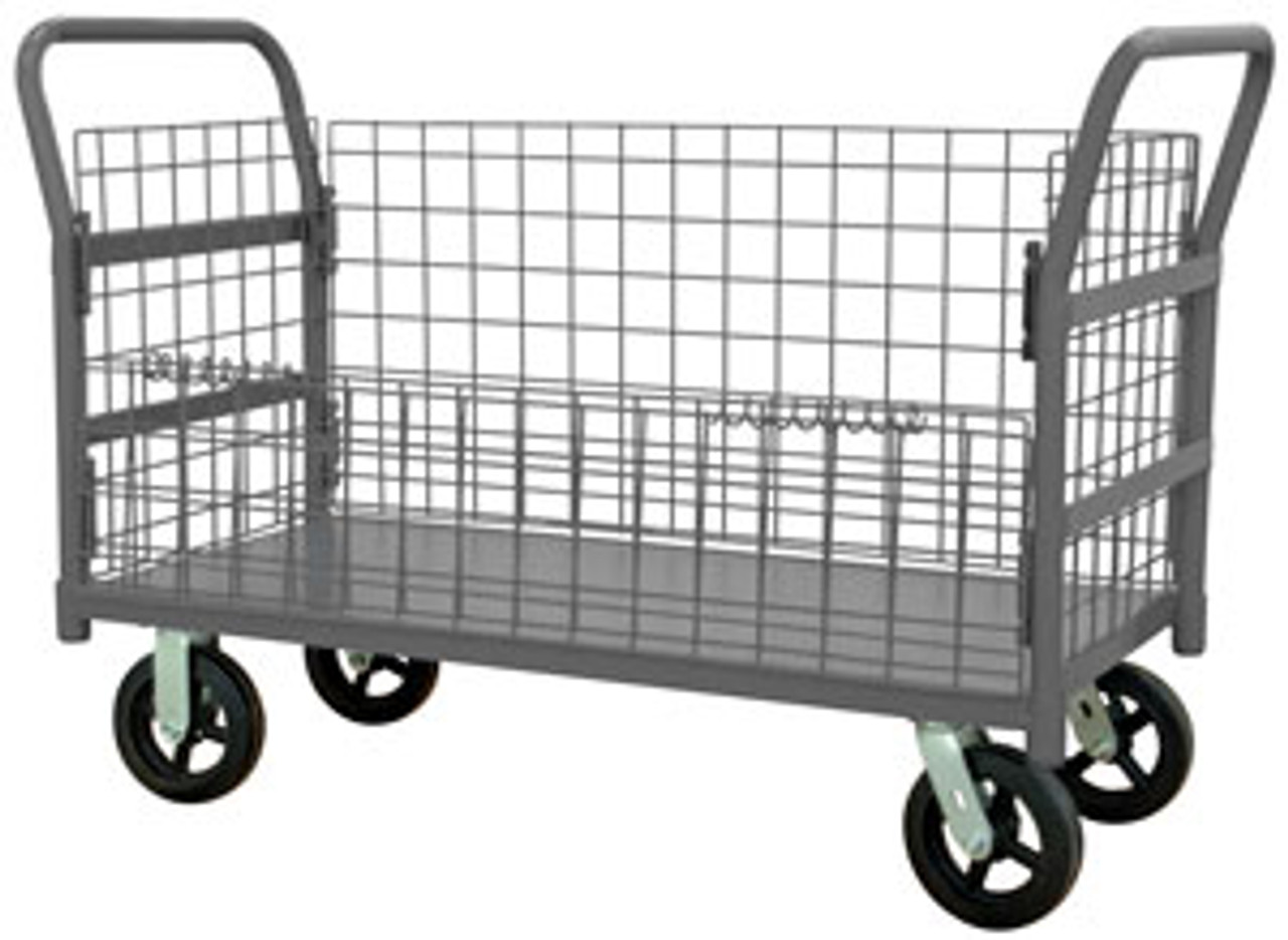 Durham W4SPTDG-244838-1-8MR95 Wire Cart, Removable Handles, Drop Gate