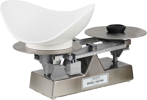 Cardinal Detecto 1051TBSKG 8 kg Stainless Steel Baker's Dough Scale with  Scoop - 500 g x 5 g Beam Grads