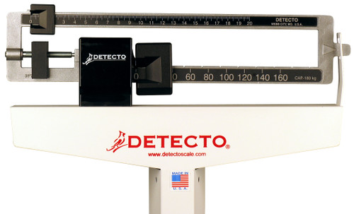 Detecto Mechanical Physician Scale, Eye Level with Handpost and Height Rod,  180kg., Model#2491, Made in the USA