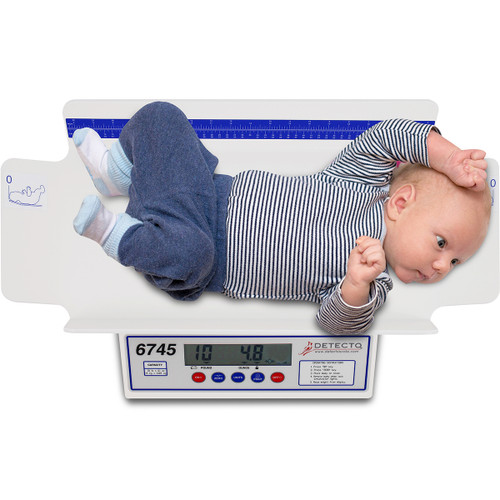 Detecto 6745 Digital Baby Scale, 30 lb x 0.1 oz, Pediatric Scale RS232 -  Scale Warehouse and More