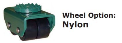 Hilman Rollers, BSS-6N, Swivel Smooth Top and Nylon Wheel Bull Dolly, 6 Ton Capacity