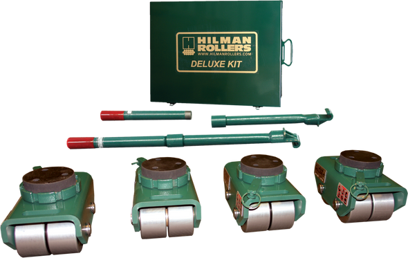 Hilman Rollers, KBSP-12S, Swivel Padded Top and Steel Wheel Bull Dolly Kit, 12 Ton Capacity Heavy Machinery Skates