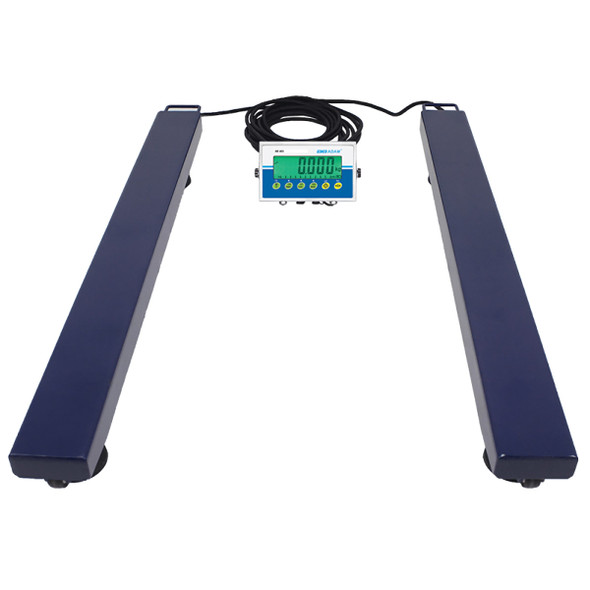 Adam Equipment AELP 1000 Pallet Beam Scale, 2200 lb x 0.5 lb, Low Profile Industrial Weigh Beams, AE 403 Indicator