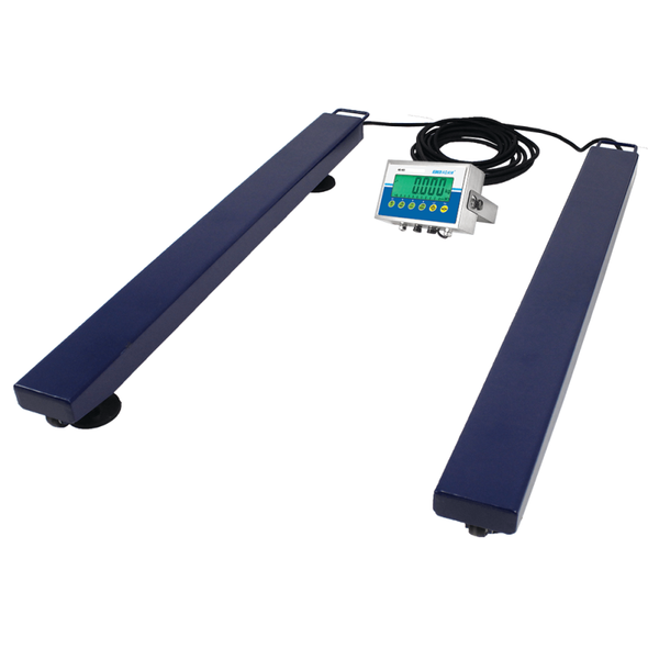 Adam Equipment AELP 1000 Pallet Beam Scale, 2200 lb x 0.5 lb, Low Profile Industrial Weigh Beams, AE 403 Indicator