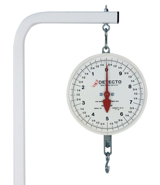 Detecto, MCS-20H, Hanging Dial Scale with Hook, 20 lb x 1 oz
