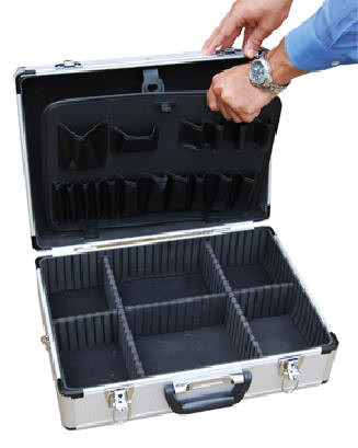 Vestil CASE-1814 Rugged textured Carrying Case with rounded corners. 18" Length, 14" Width, 6" Height