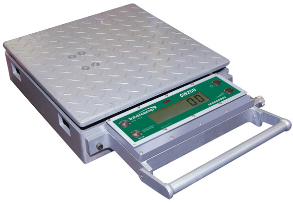 Intercomp CW250 Platform Scale 1,000 x 0.5 lb Capacity RFX Wireless Weighing for Drums Tanks Boxes Cylinders and Waste