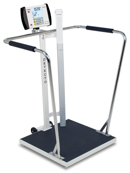 Cardinal Scales 6857DHR Bariatric Scale, Digital, 1000 lb x .2 lb / 450kg x .1 kg, 24" x 24" Platform, Digital Height Rod,