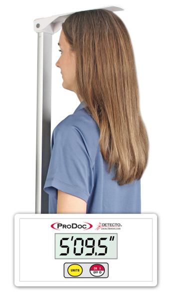 Detecto DHRWM Digital Wall-Mount Height Rod Stadiometer, Measure up to 6'7"