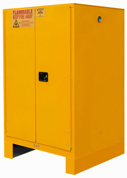 Durham 1060ML-50 FM Approved Flammable Safety Cabinet with Legs and Manual Doors 60 Gallon / 227 Liter Capacity