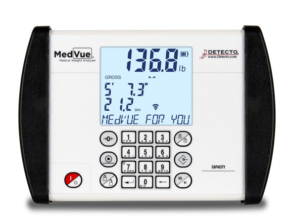 Detecto MedVue MV1 Medical Weight Analyzer Indicator for Height Weight BMI, NTEP