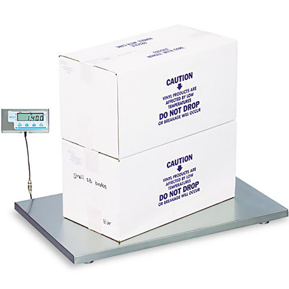 Brecknell PS500-22S, Compact Lightweight Floor Scale, 500 lb x 0.2 lb, 22in x 22in