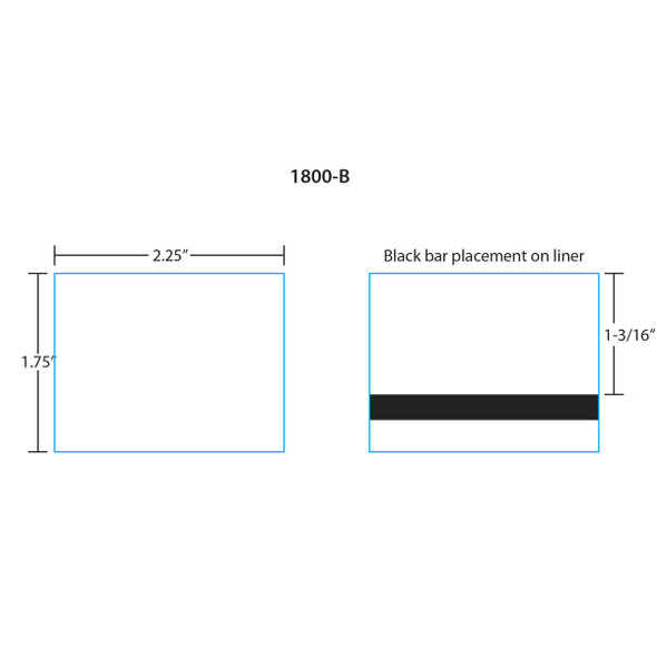 Hobart Printer Labels 1800 for SP-80/SP-1500 Style 1 (Formerly Style J), Red/Blue, 16 Rolls, 1275 Labels per Roll