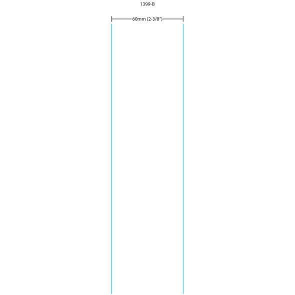 CAS Printer Labels 1399-B for CL5000 100' Continuous Strip, Blank, 12 Rolls, 1200 Labels per Roll, 600 mm x 1200 mm