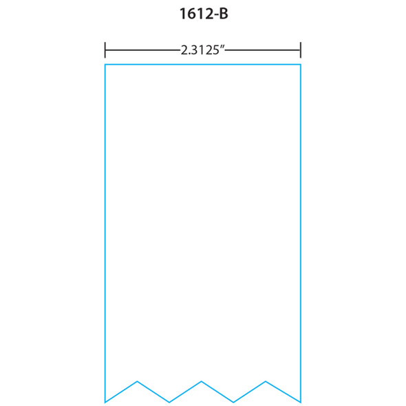 Tec Printer Labels 1600-S/H for SL-9000 Edge to Edge Continuous Strip 60mm Blank, 16 Rolls, 1296 Labels per Roll