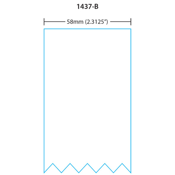 Berkel Printer Labels 1437-B for IX/IM Series Edge to Edge Continuous Strip, Blank, 12 Rolls, 1570 Labels per Roll, 58 mm x 1570 mm