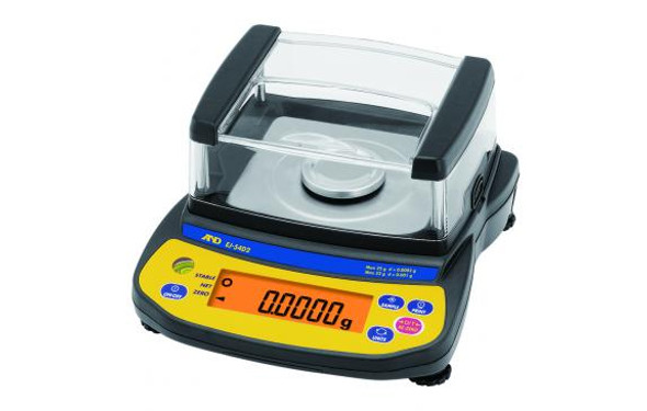 A&D Newton EJ-54D2 Dual Range Analytical Balance, 22/52 g x 0.0002 g/0.001 g