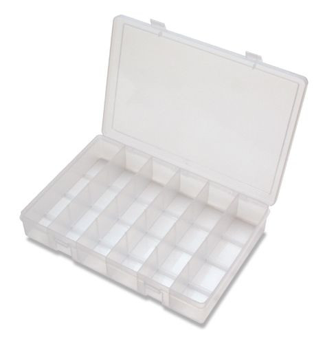 Durham LP6-CLEAR, Pack of 5 Large Plastic 6 Compartment Box