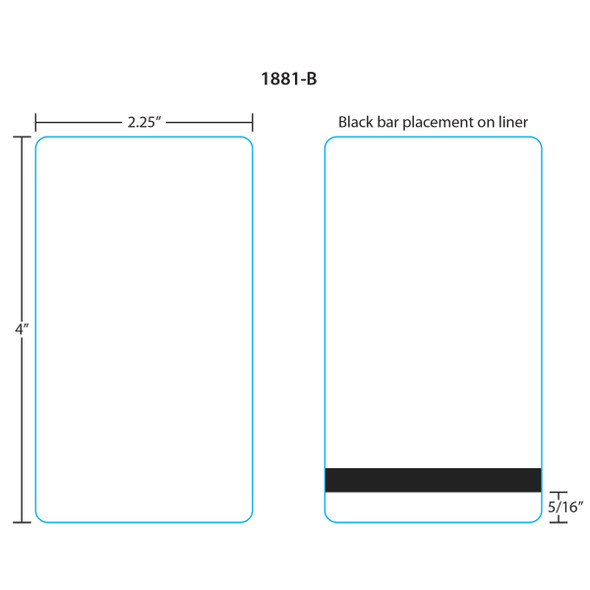 Hobart Printer Labels 1881-B for Ultima 2000 4.0", Blank, 5 Rolls, 2100 Labels per Roll