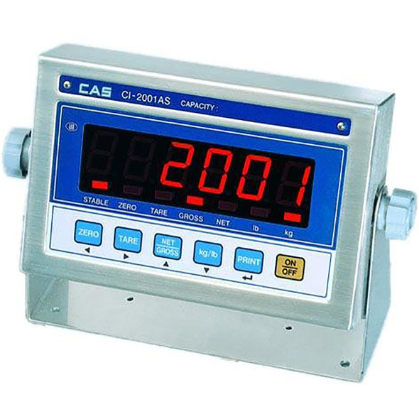 CAS, CI-2001AS, Indicator with RS-232 Connection, Bright LED Display and Stainless Steel Case, NTEP