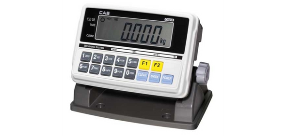 CAS HFS-410-D Industrial Floor Scale Package, 4x4 Platform, 10,000 lb x 2 lb, CI-201A Indicator, LCD Display, NTEP