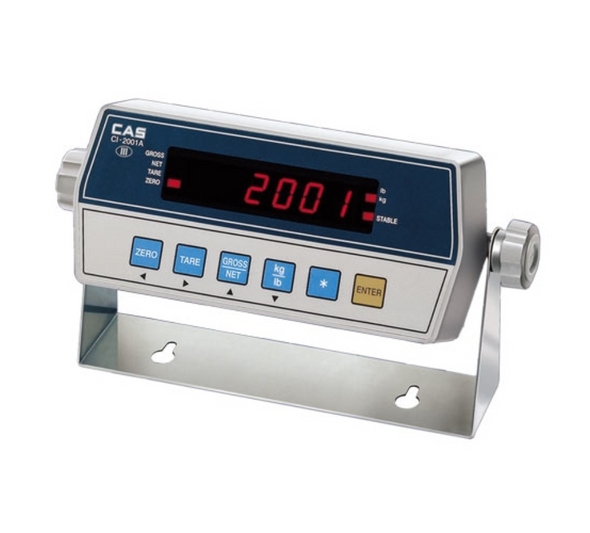 CAS HFS-405-B Industrial Floor Scale Package, 4x4 Platform, 5000 lb x 1 lb, CI 2001B Indicator, LCD Display, NTEP
