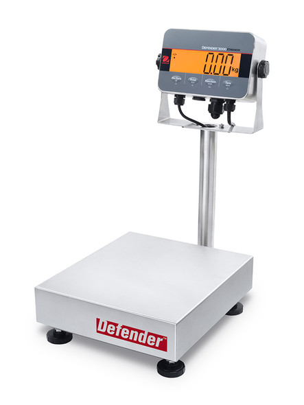 OHAUS Defender� 3000 Washdown - i-D33 Bench Scale D33XW30C1R6 60lb x 0.02lb (0.01lb), NTEP 30685181