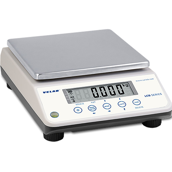 Velab VE-LCB6 Compact Bench Scale 12 lb x 0.0002 lb, Stainless Steel Pan, RS232