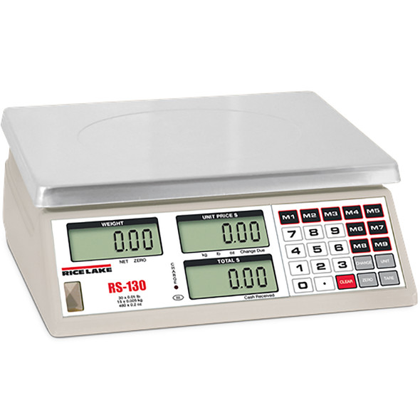 Rice Lake, RS-130, Price Computing Scale, 30 lb x 0.01 lb, NTEP