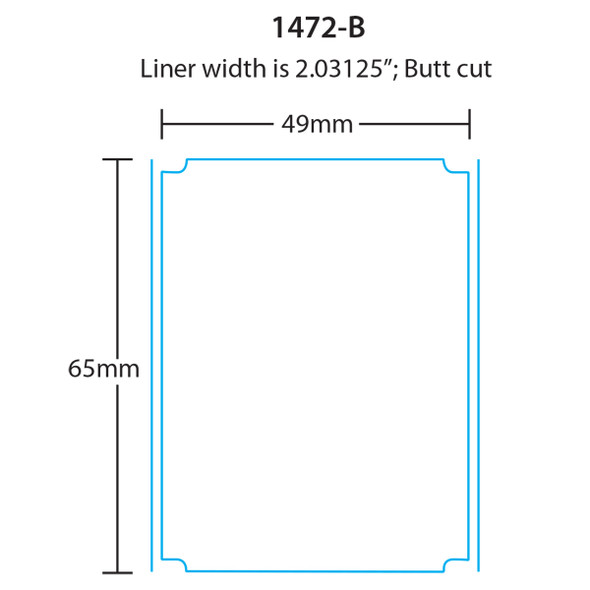 Berkel Printer Labels 1472-B for CX-20/30 65mm, Red/Yellow, 12 Rolls, 625 Labels per Roll, 49 mm x 65 mm