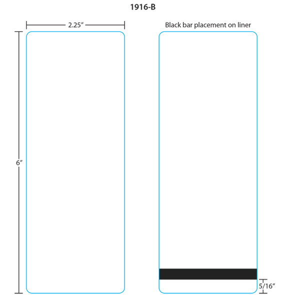 Hobart Printer Labels 1916-B for Quantum/HLX/HTi 6.0", Blank, 16 Rolls, 525 Labels per Roll