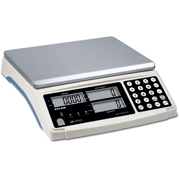 Velab VE-CS30S Counting Scale 60 lb x 0.002 lb, RS232, Stainless Steel Pan