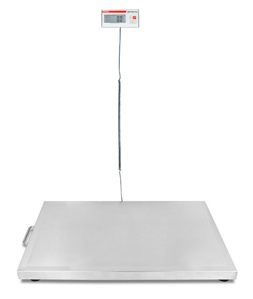 DETECTO Veterinary Scale, Digital, 550 lb x .2 lb / 250 kg x .1 kg, Wheels, Handle DETECTO Veterinary Scale, Digital, 550 lb x .2 lb / 250 kg x .1 kg, Wheels, Handle