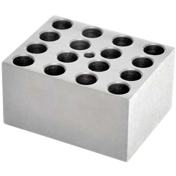 Ohaus Module Block for 12/13 mm Tubes – 16 Holes for Efficient Heat Transfer