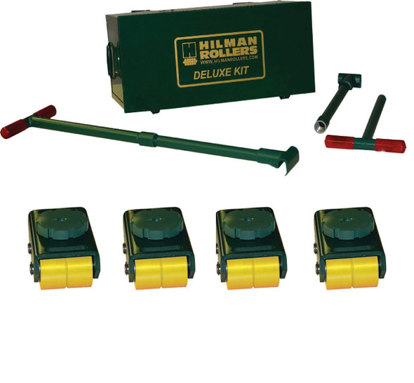 Hilman Rollers, KBSS-12P, Swivel Smooth Top and Polyurethane Bull Dolly Kit, 12 Ton Capacity