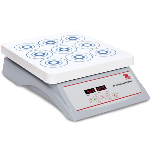 Ohaus STMP9DG  Digital Multi-Position Stirrer, 60 rpm to 1400 rpm, 9 x 250 mL