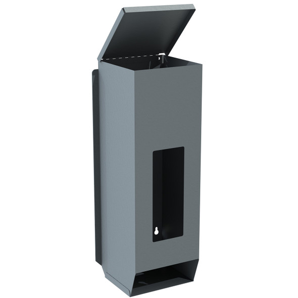 Durham 657-95 4.5" Grinding Wheel Dispenser with Lid, Wall Mountable, Steel