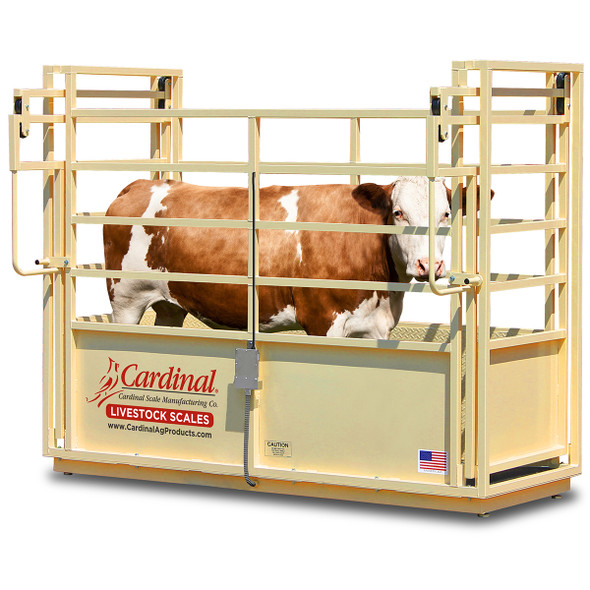 Cardinal SLS 2.536120-SLS Livestock Scale, Single Animal, 36in X 120in, 2500lb Capacity, Steel Deck