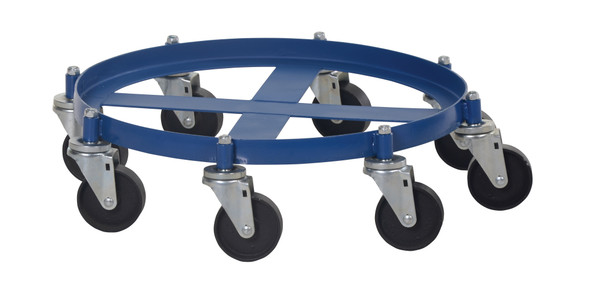 Vestil OCTO-55 Octo Drum Dolly with Cast Iron Casters, 2000 lbs Capacity