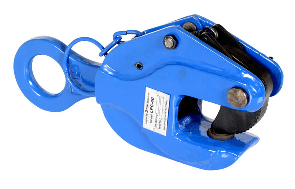 Vestil LPC-40 Positive Locking Plate Clamp, 1.1875" Thick, Serrated Grip, 4000 lbs Load Limit, 2.2" Opening, 2.95" Depth